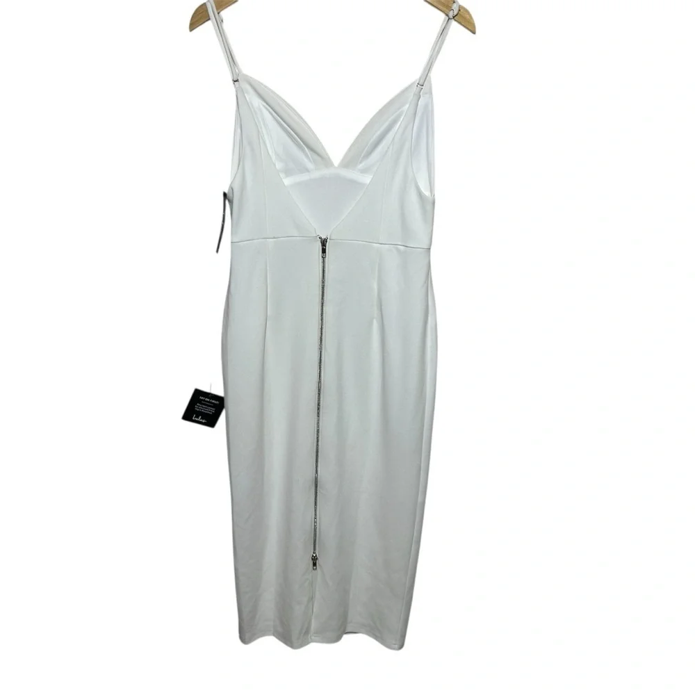 Lulu’s All In Favor White Midi Dress Size Small NWT - Picture 5 of 9